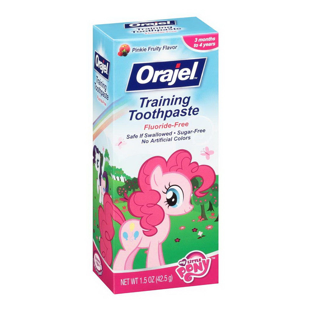 Orajel Training Fluoride-Free Toothpaste, Pinkie Fruity, 1.5 Oz